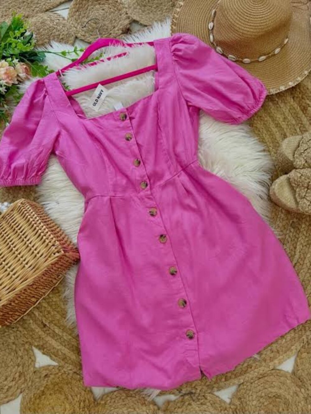 Never been used Old Navy Pink Button Down Dress